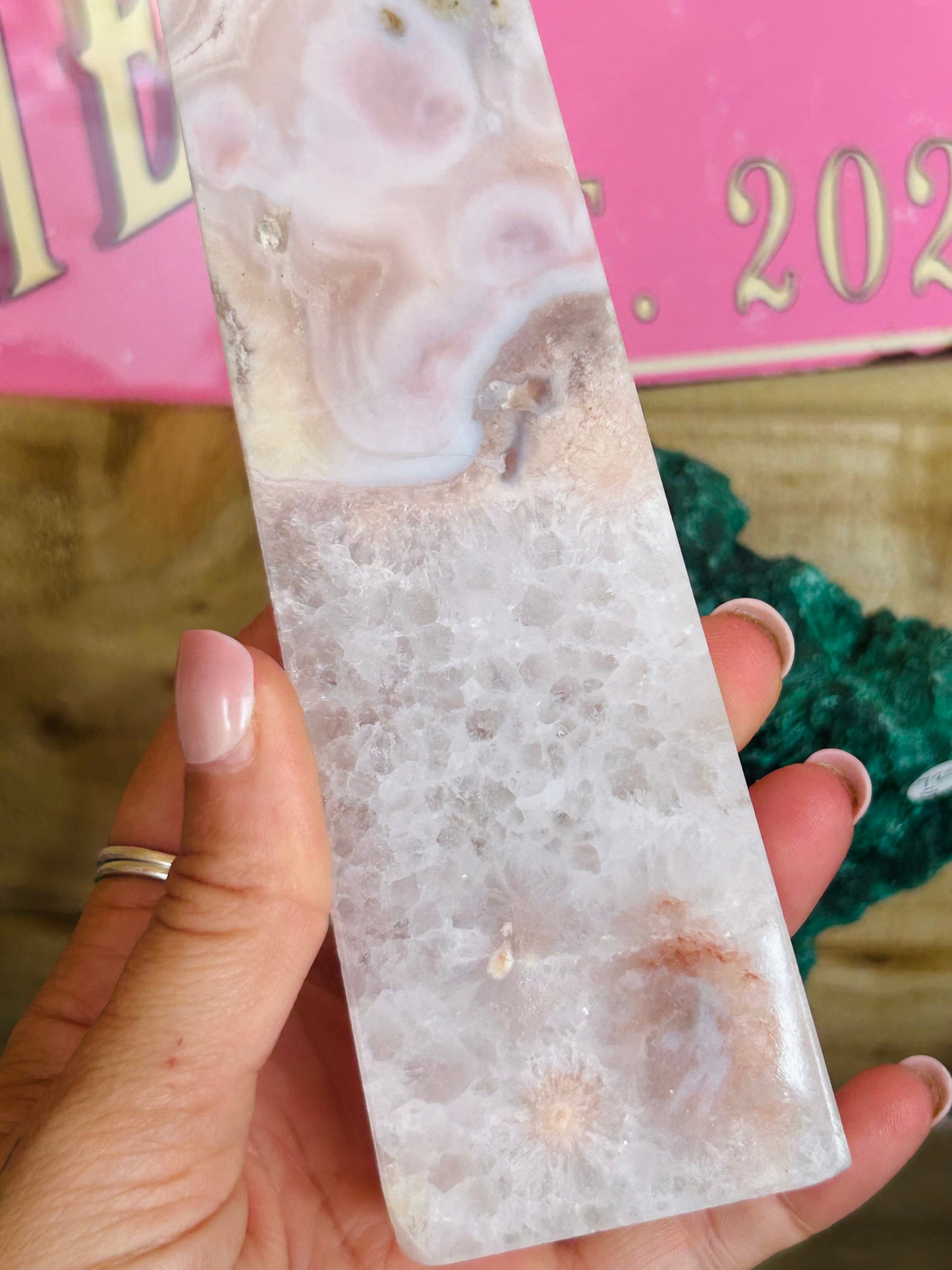 Pink amethyst tower