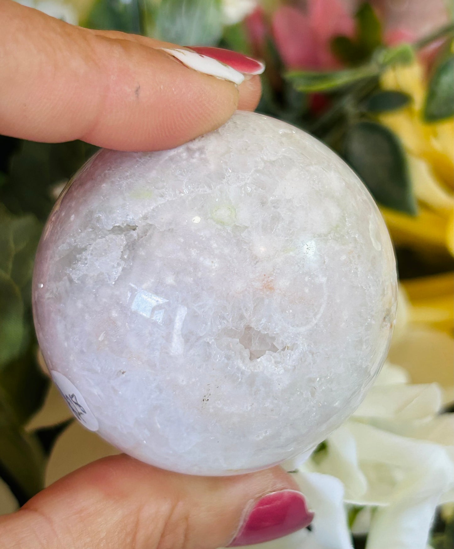 Pink amethyst sphere