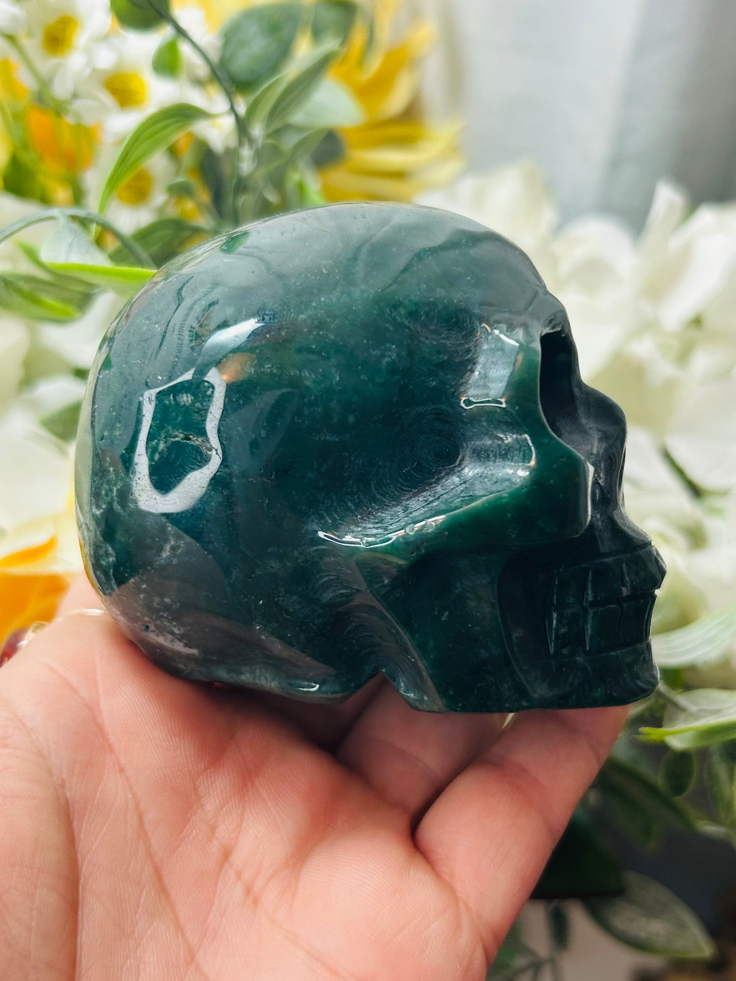 Ocean jasper skull
