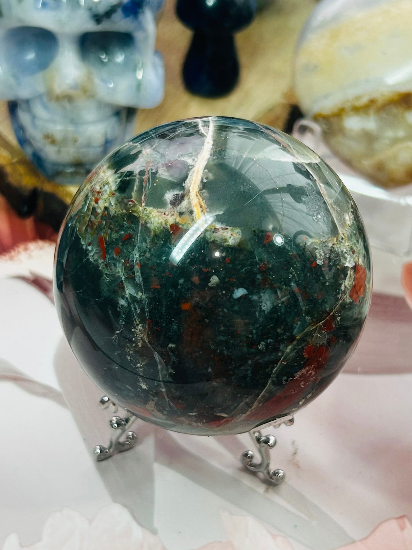 African bloodstone sphere