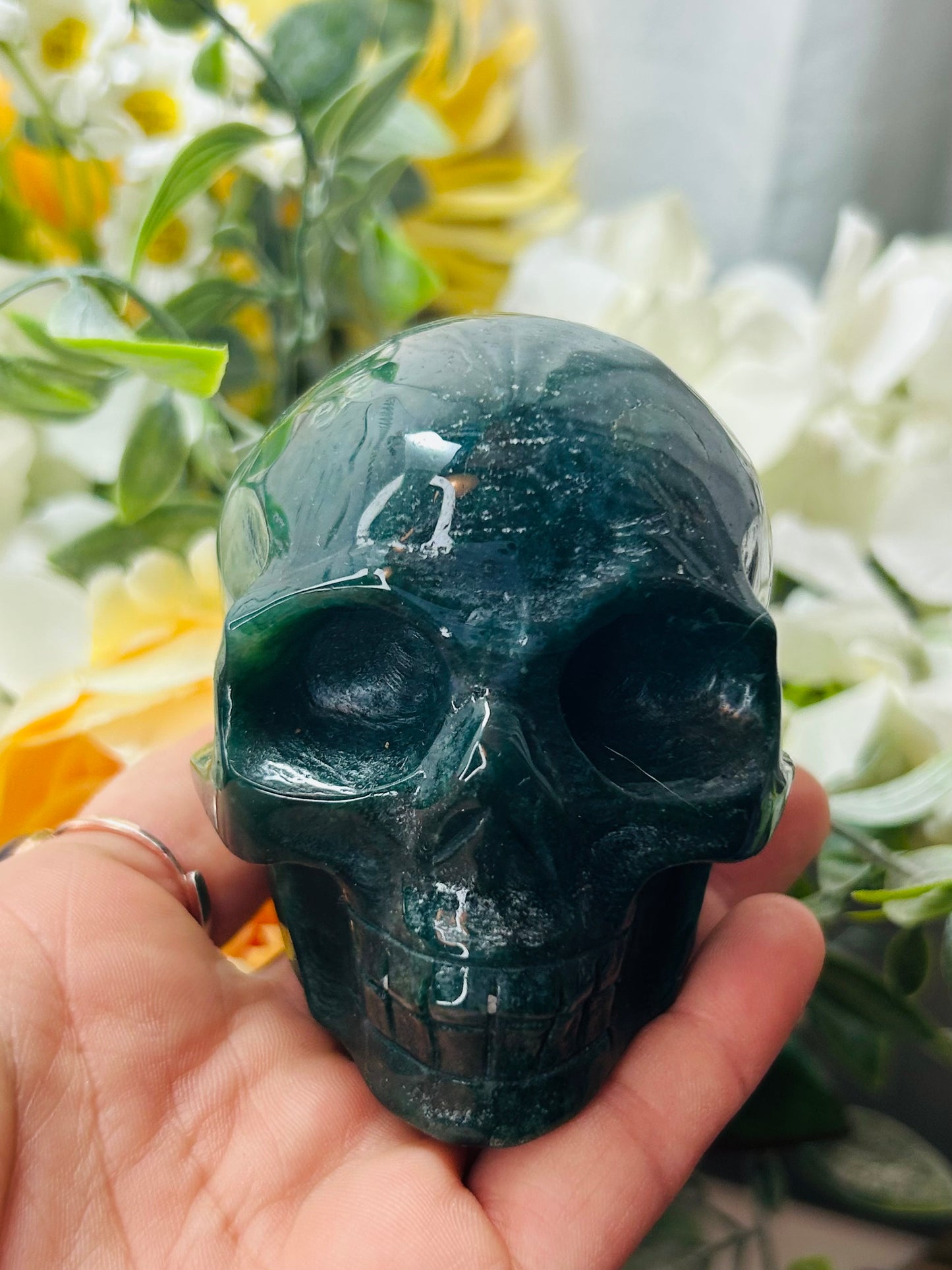 Ocean jasper skull