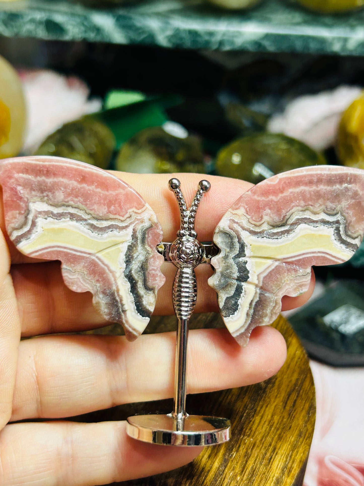Rhodochrosite butterfly