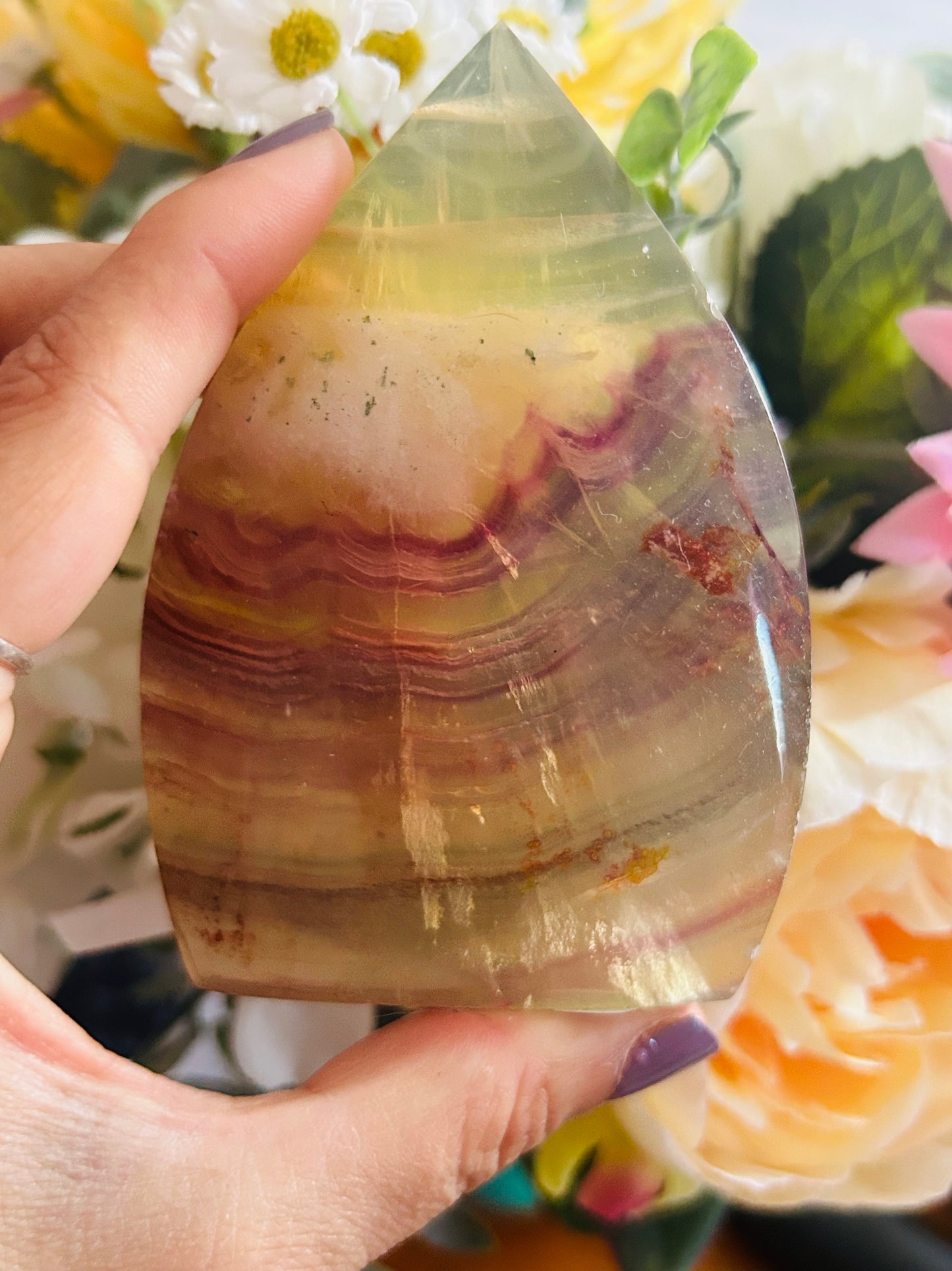 Yellow fluorite teardrop