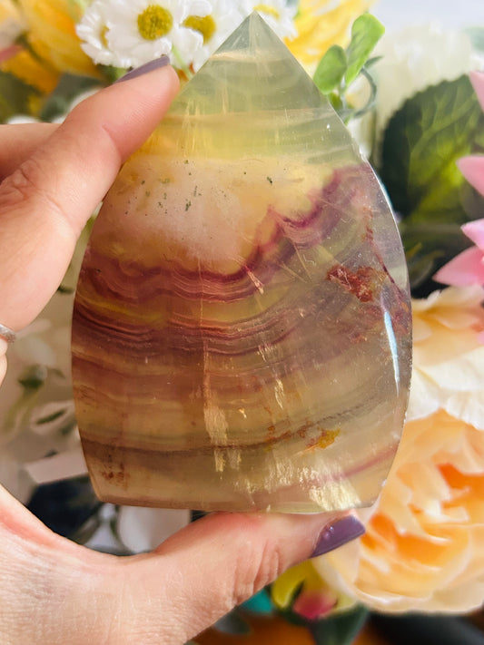 Yellow fluorite teardrop