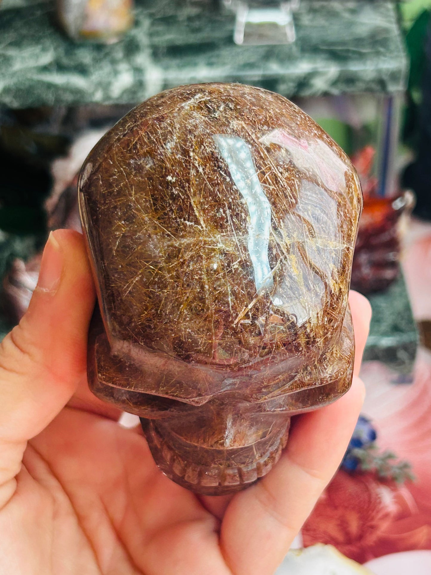 Red rutile skull