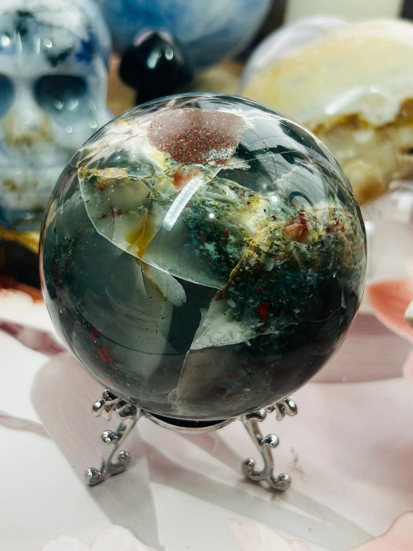 African bloodstone sphere