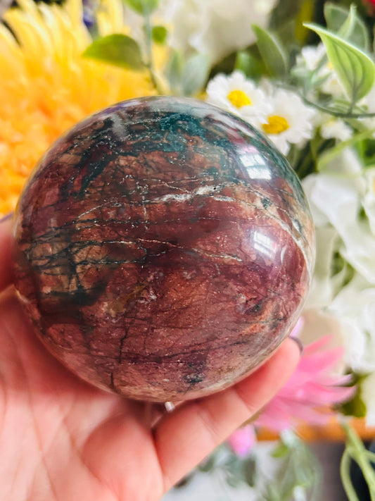 Picture jasper sphere