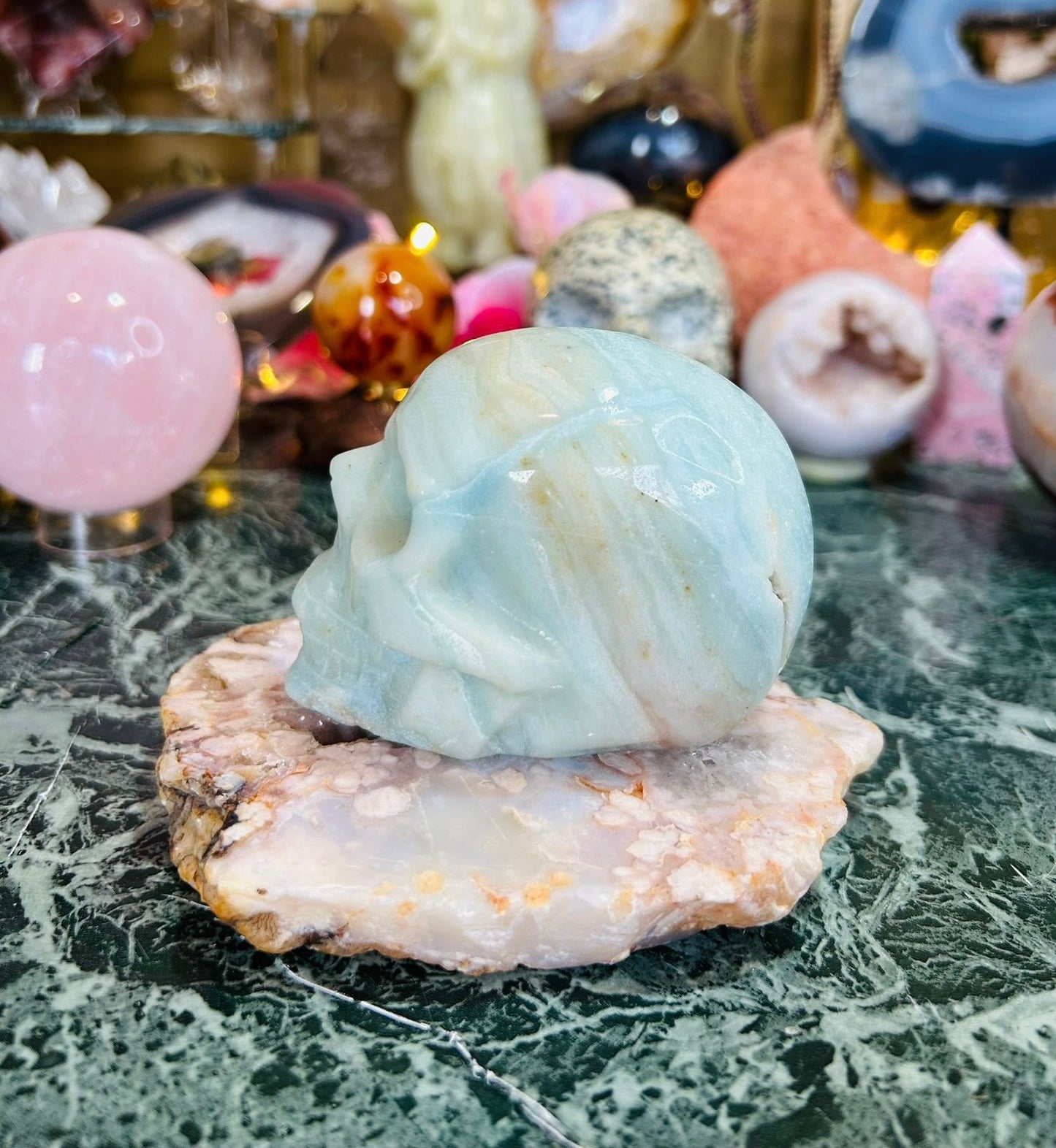 Caribbean calcite skull