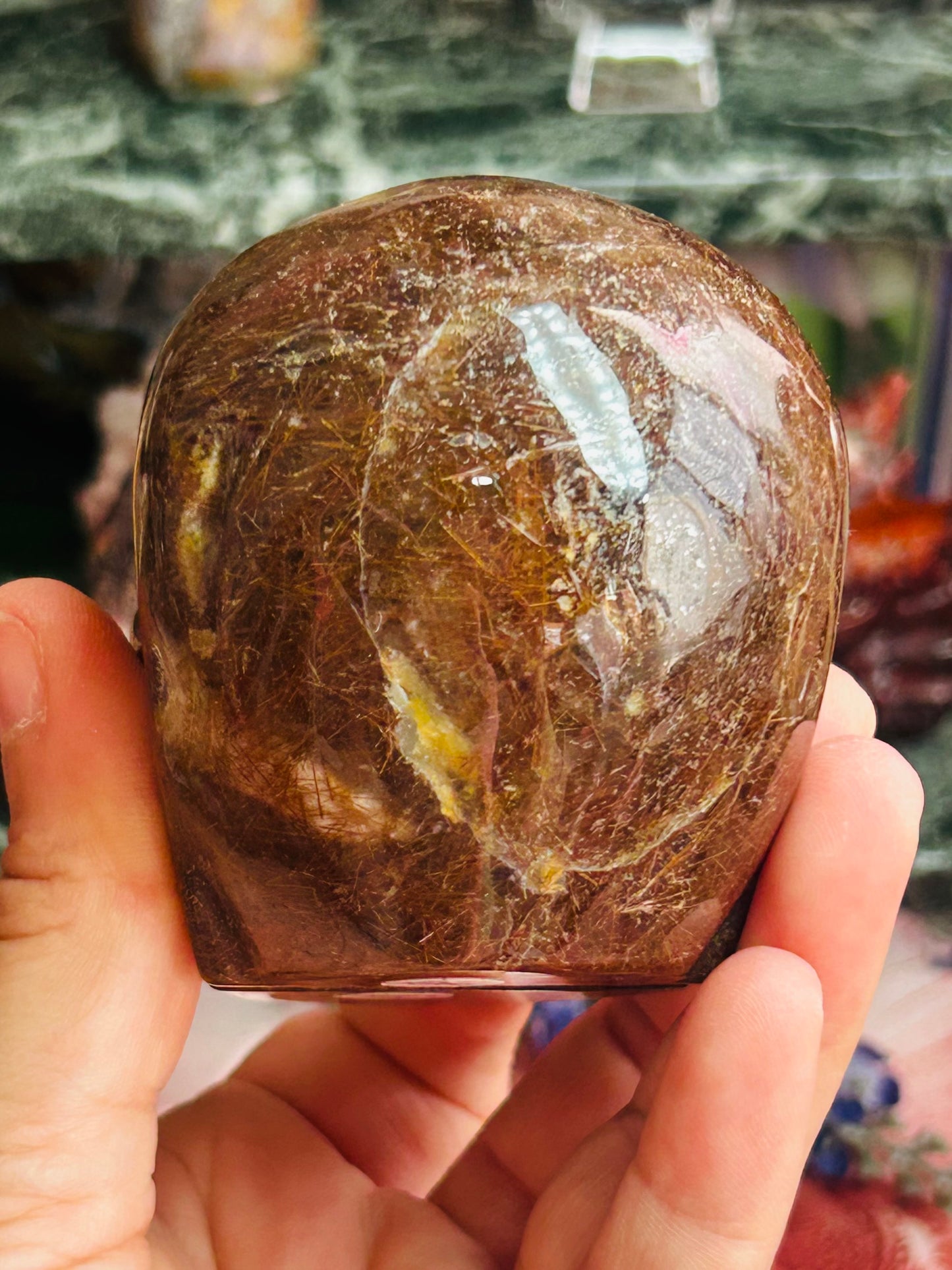 Red rutile skull