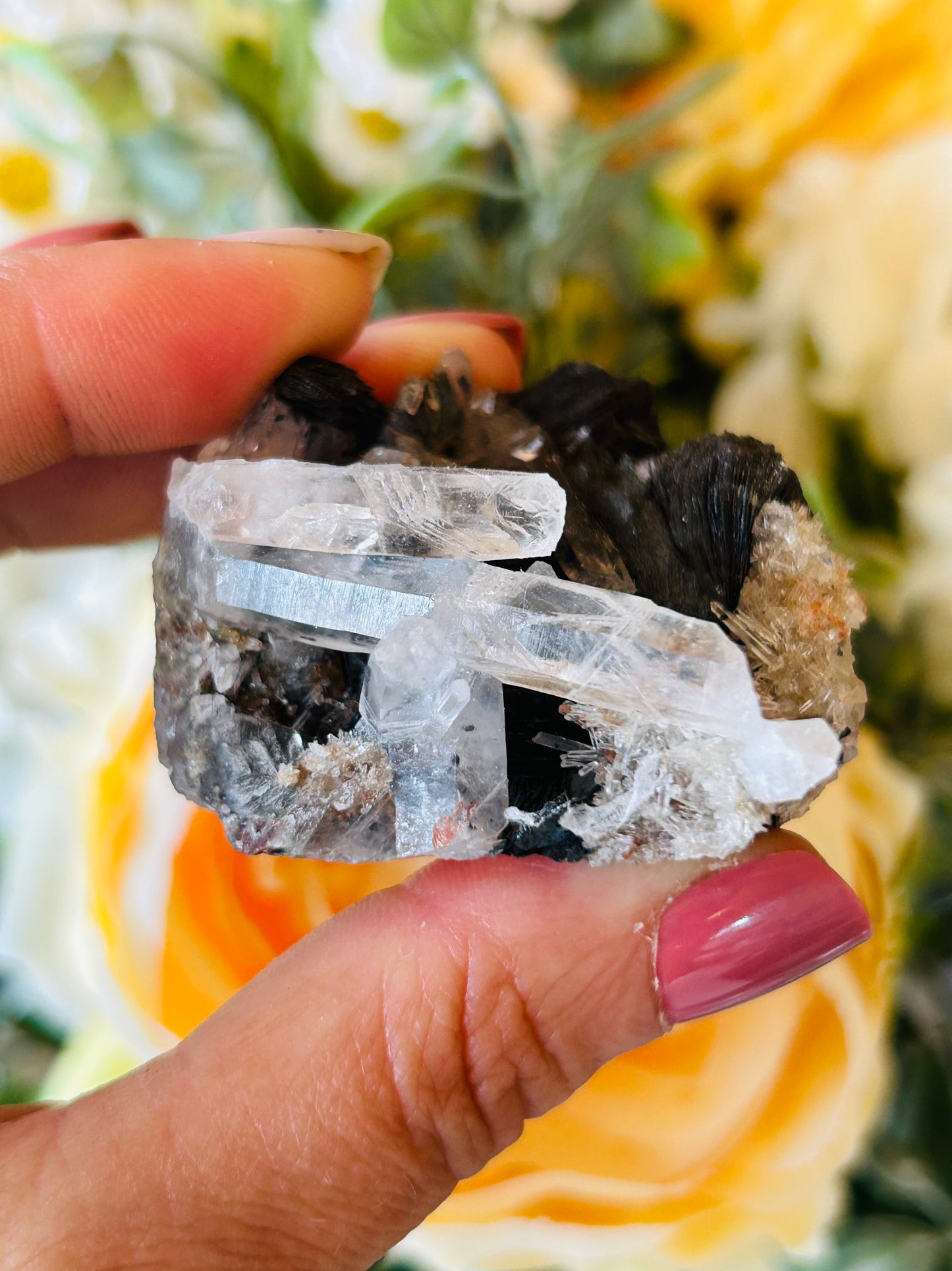 Quartz with barite and hematoid