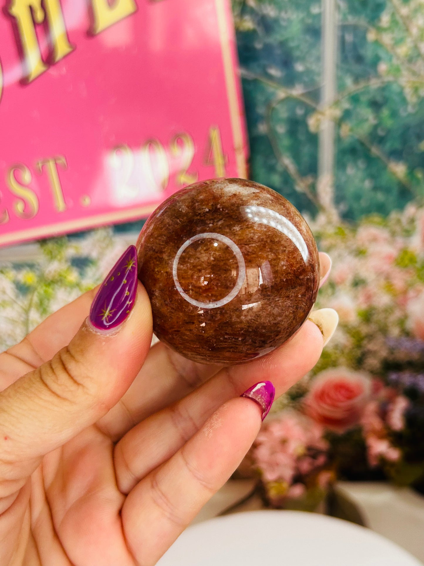 Red thousand layer garden quartz