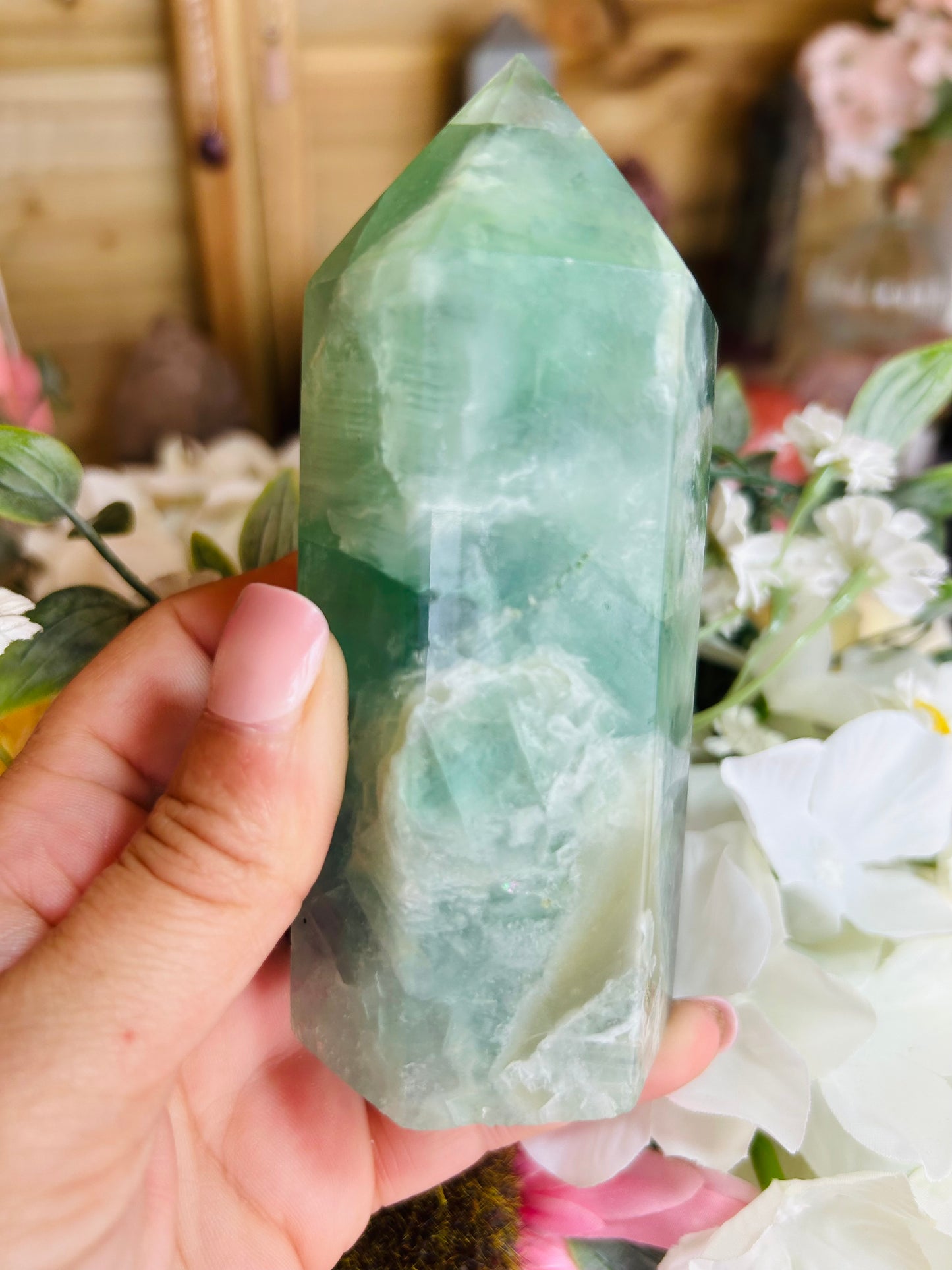 Green fluroite tower