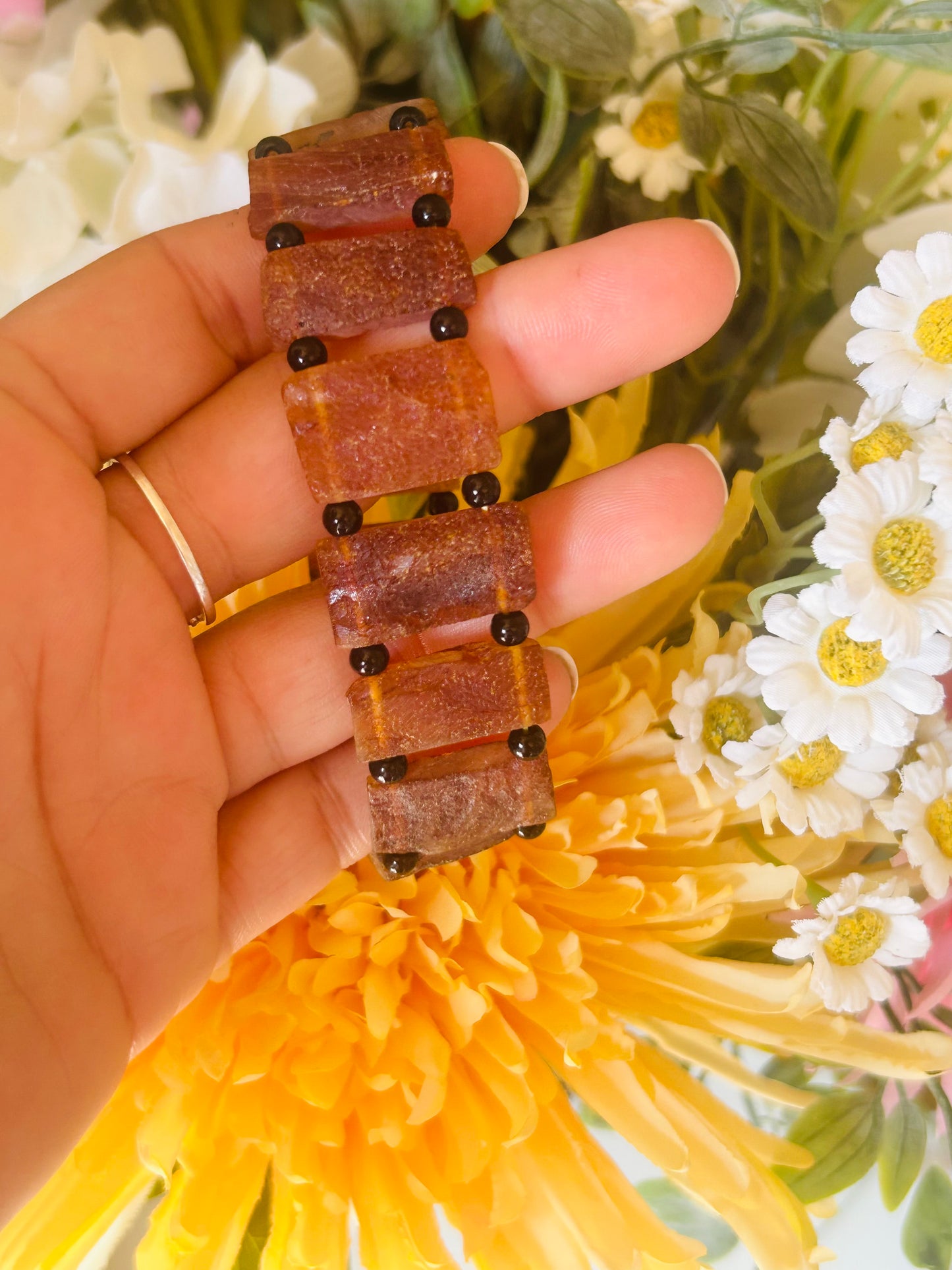Raw amber bracelet