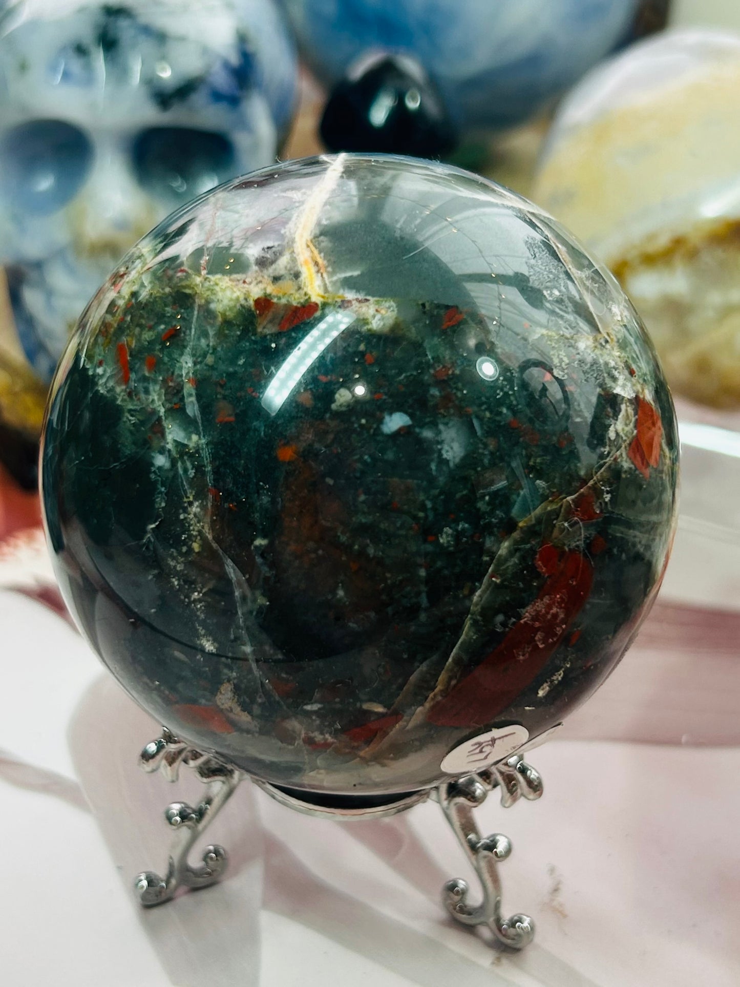 African bloodstone sphere
