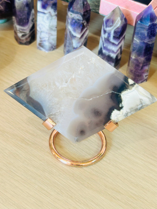 Volcano agate rhombus no stand