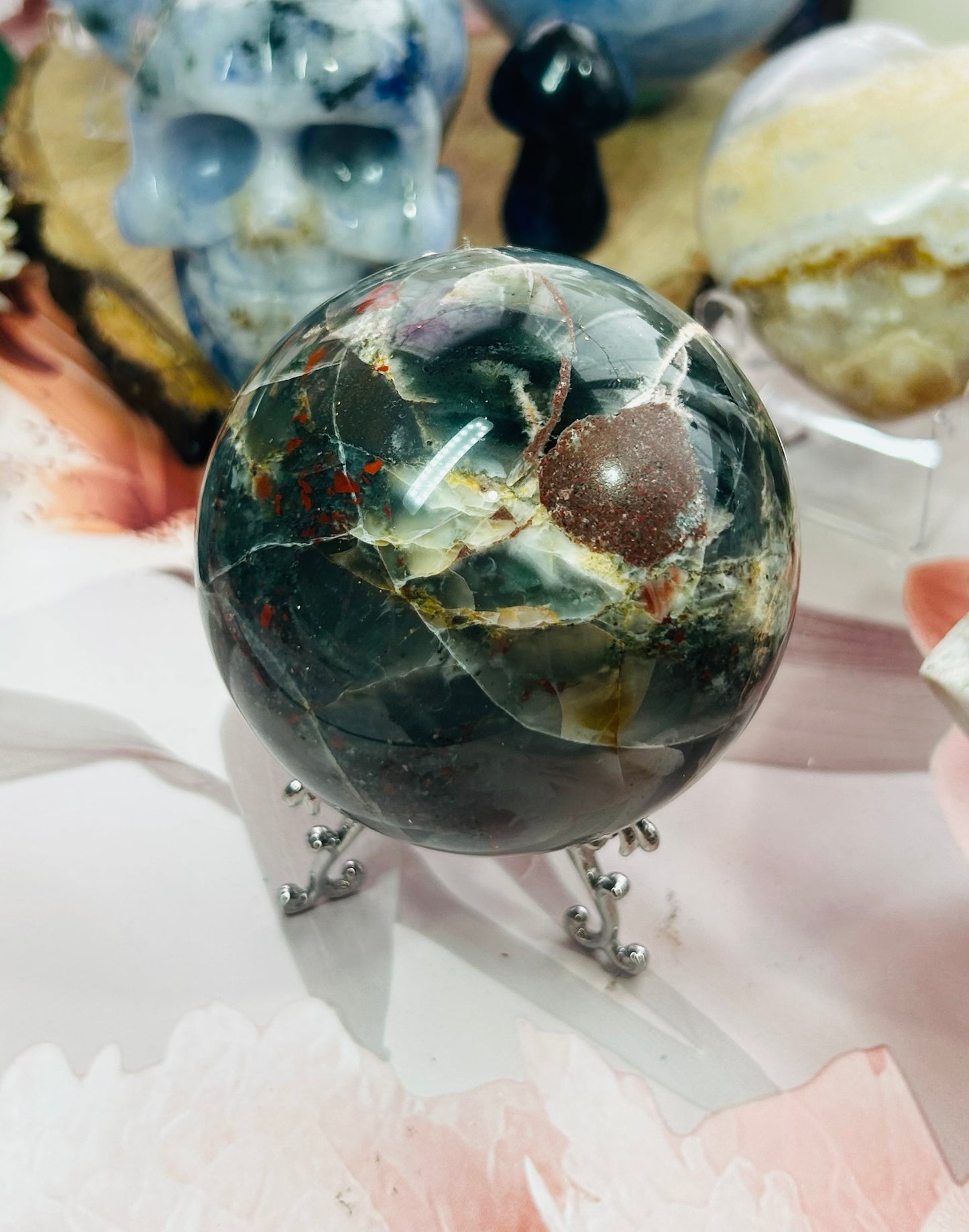 African bloodstone sphere