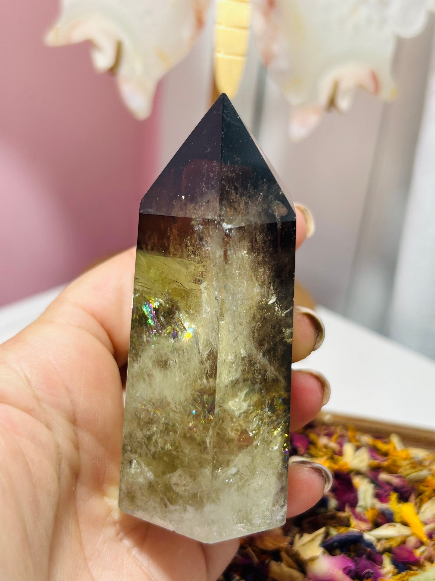 Smoky phantom citrine