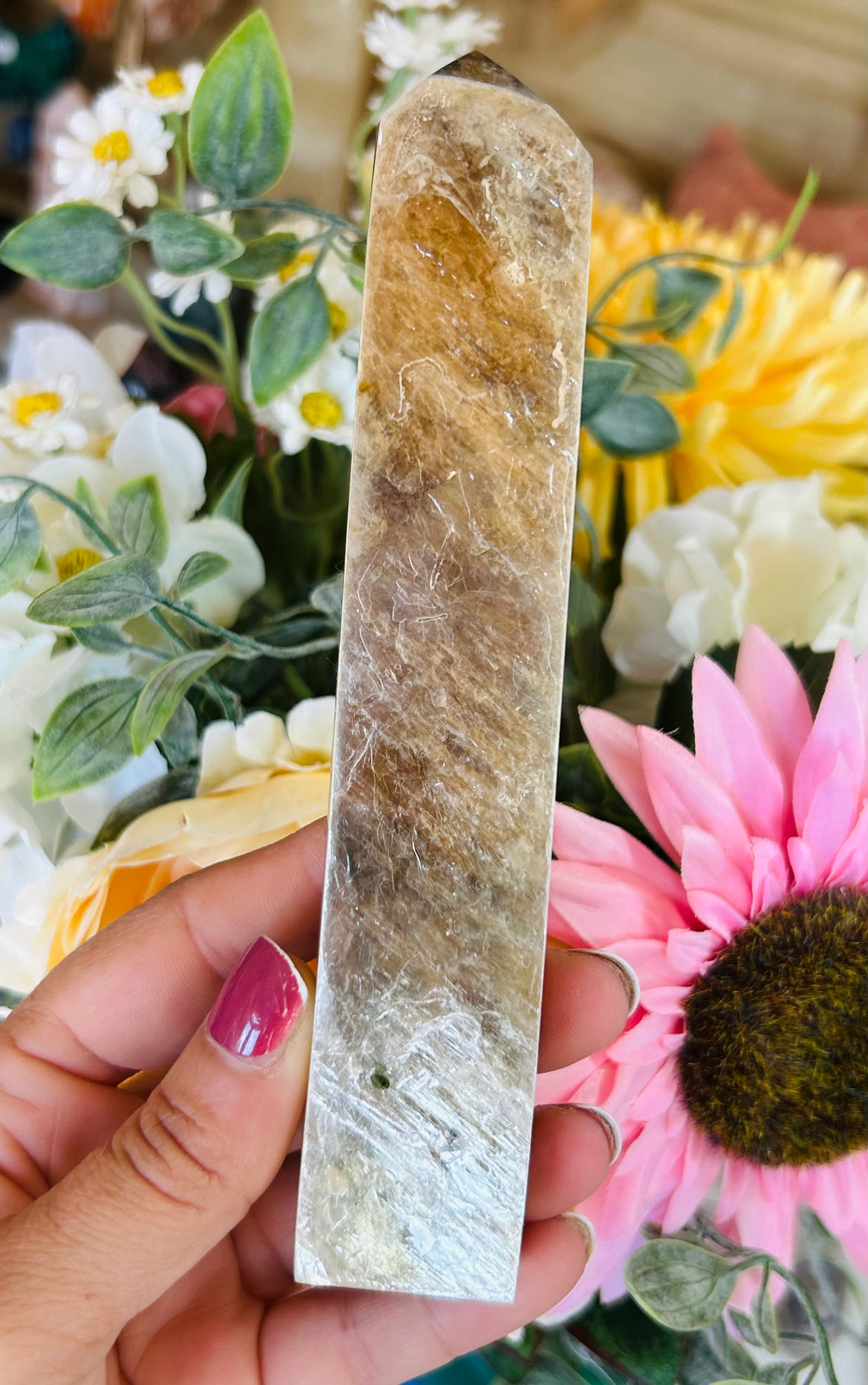 Yellow mica tower