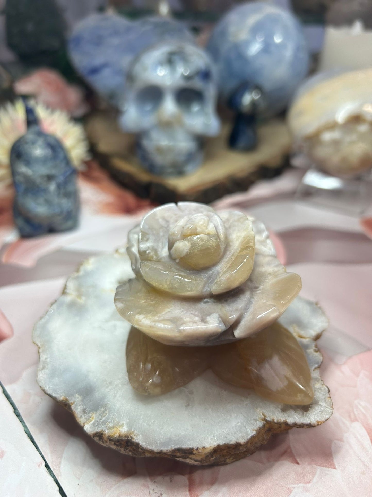 Flower agate flower