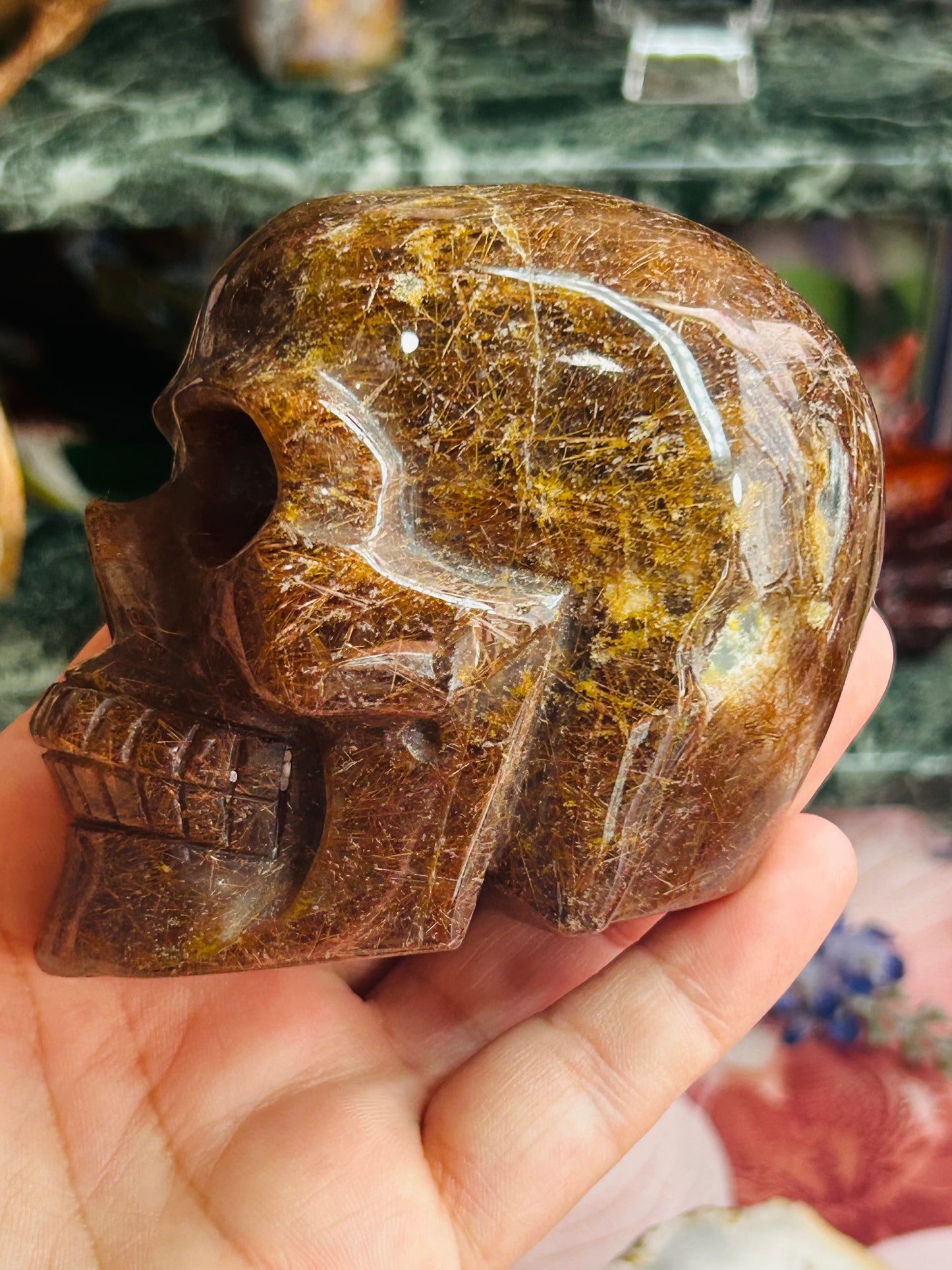 Red rutile skull
