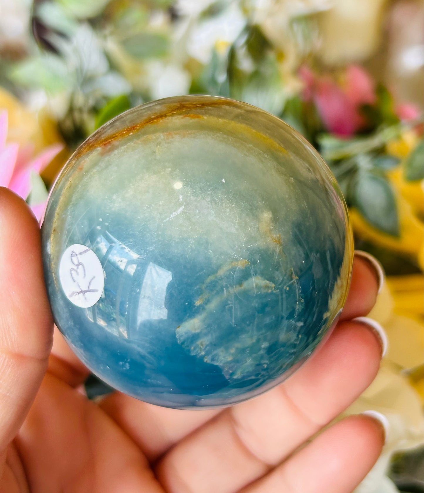 Blue onyx sphere