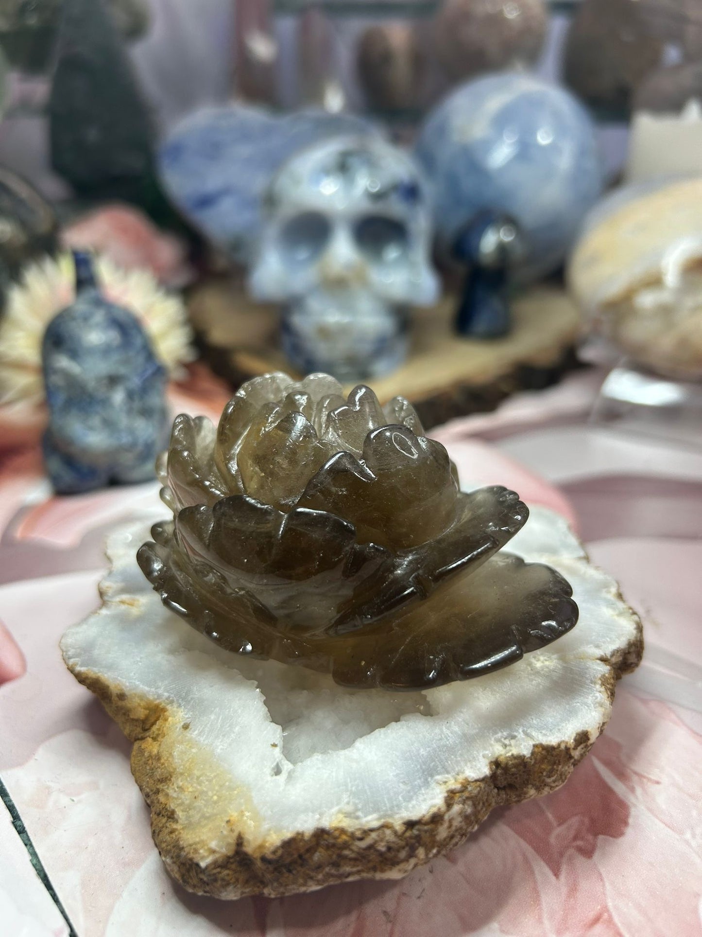 Smoky quartz flower