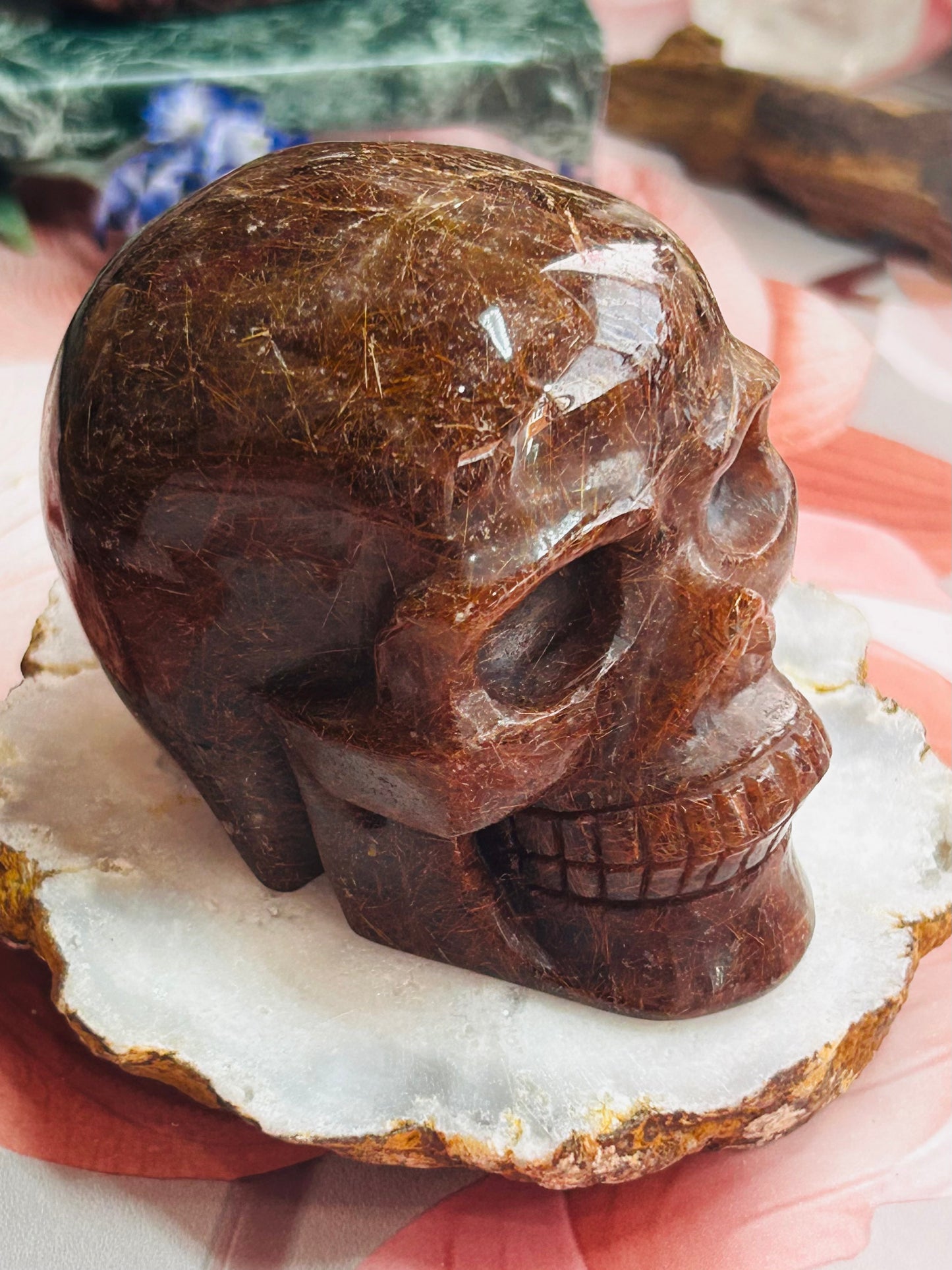 Red rutile skull