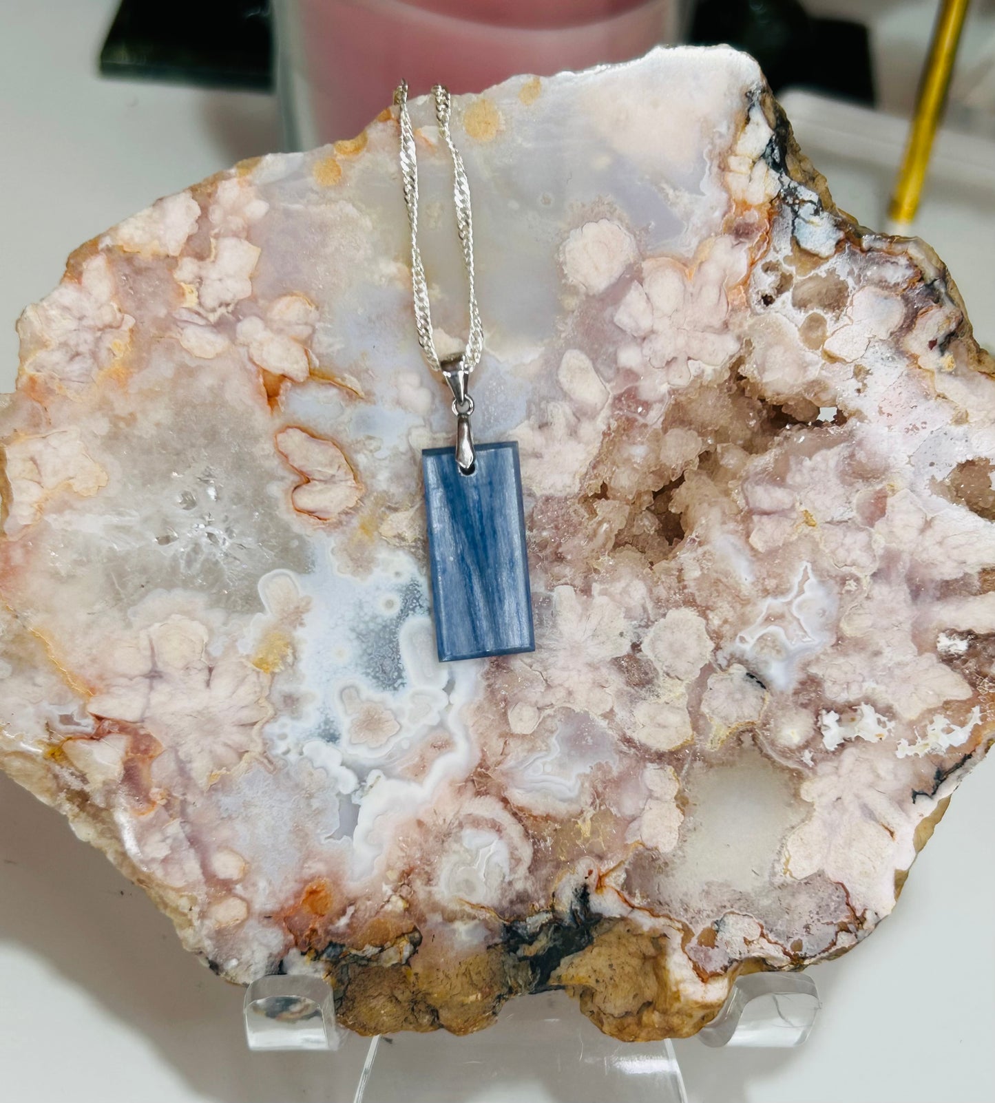 Kyanite s925 necklace 20”