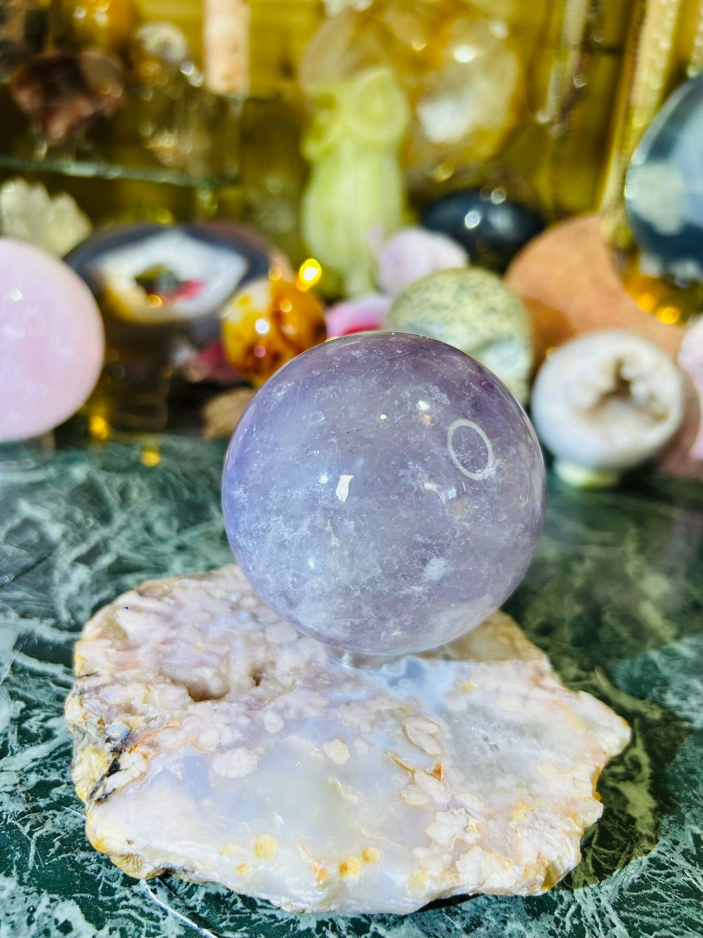 Phantom amethyst sphere