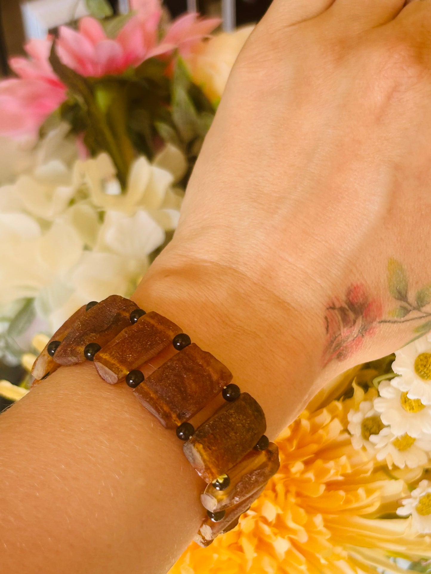 Raw amber bracelet