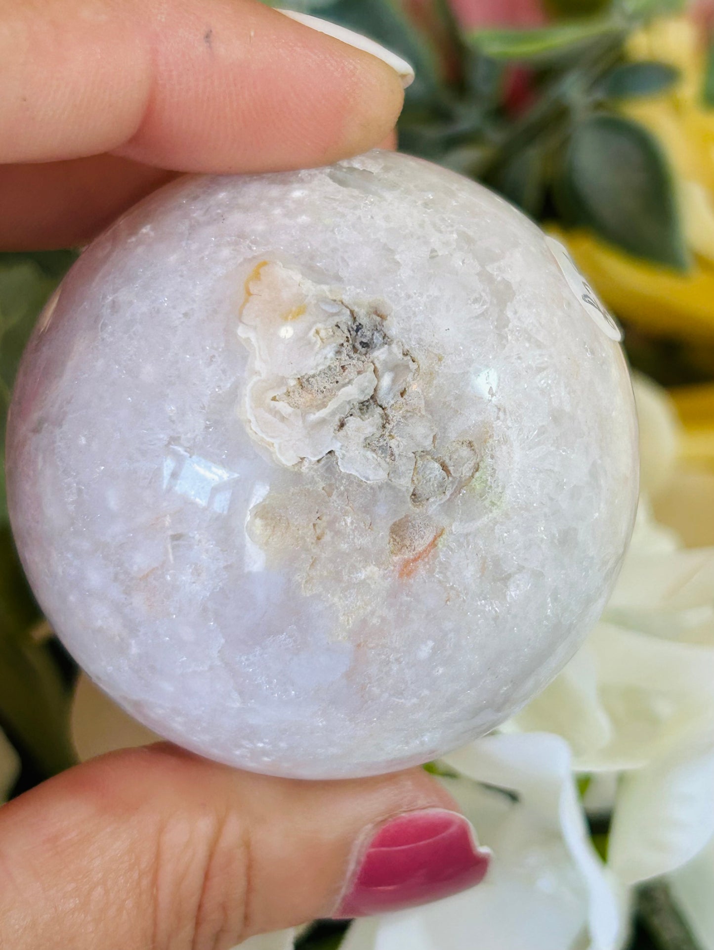 Pink amethyst sphere