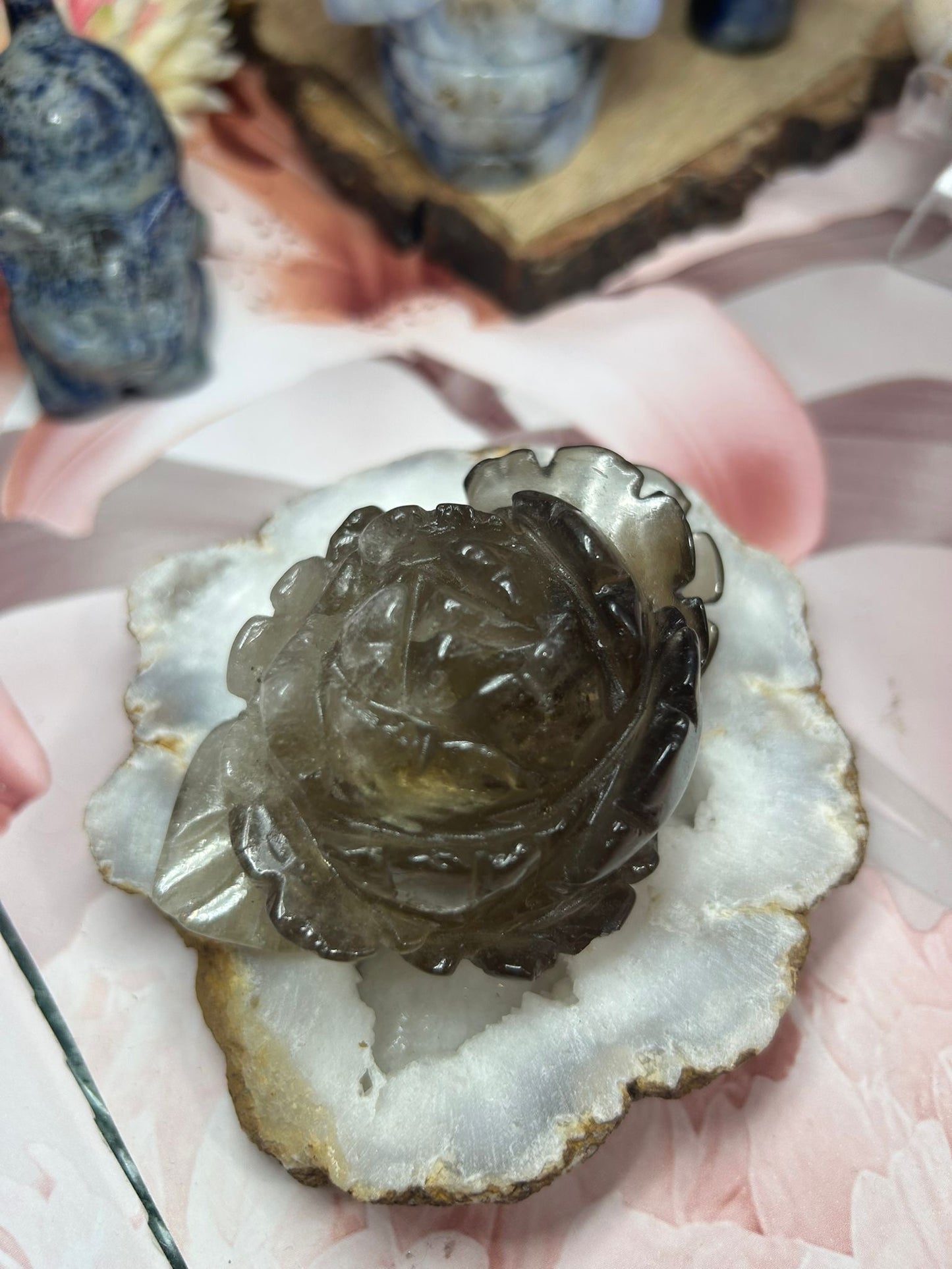 Smoky quartz flower