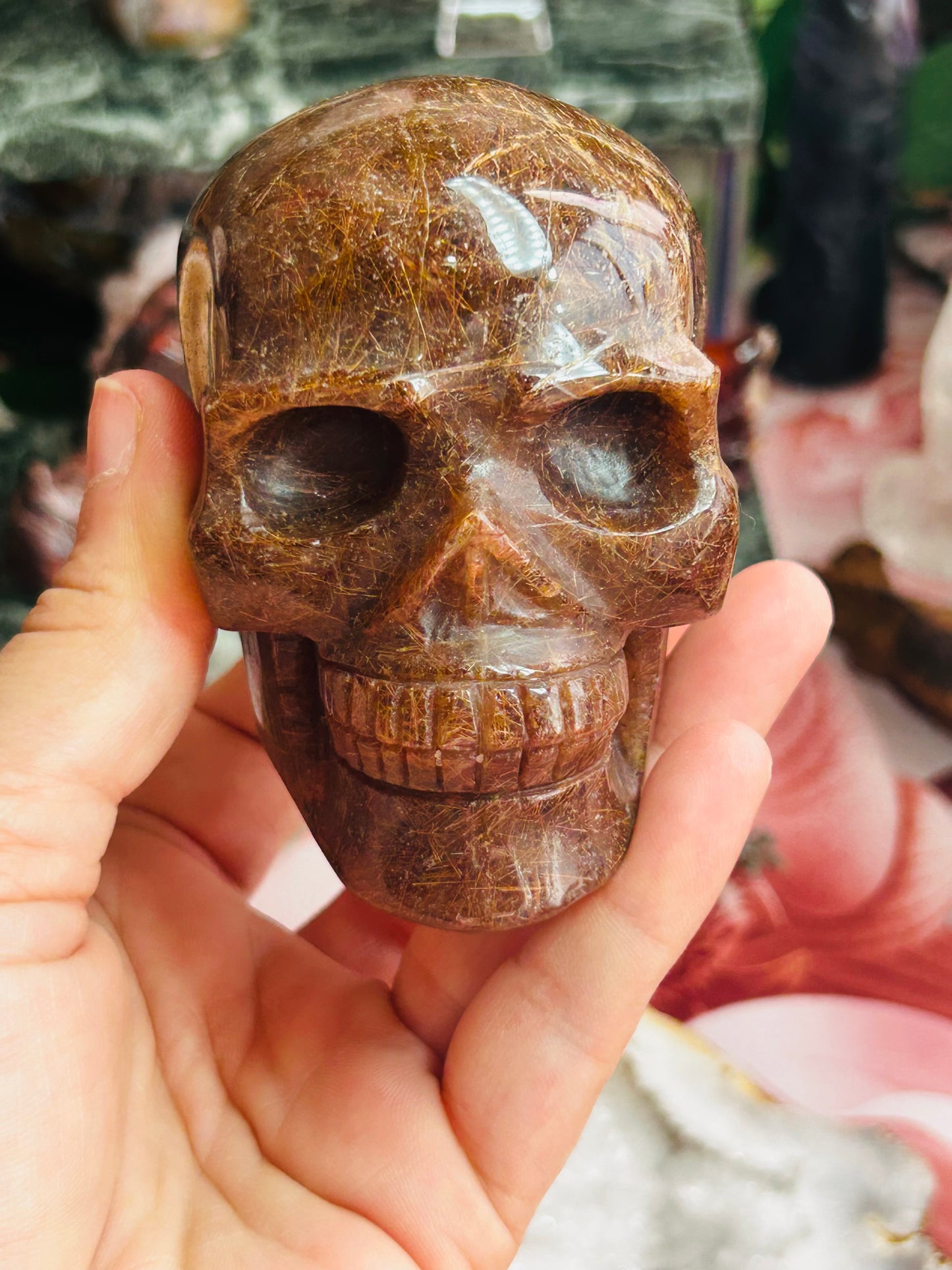 Red rutile skull