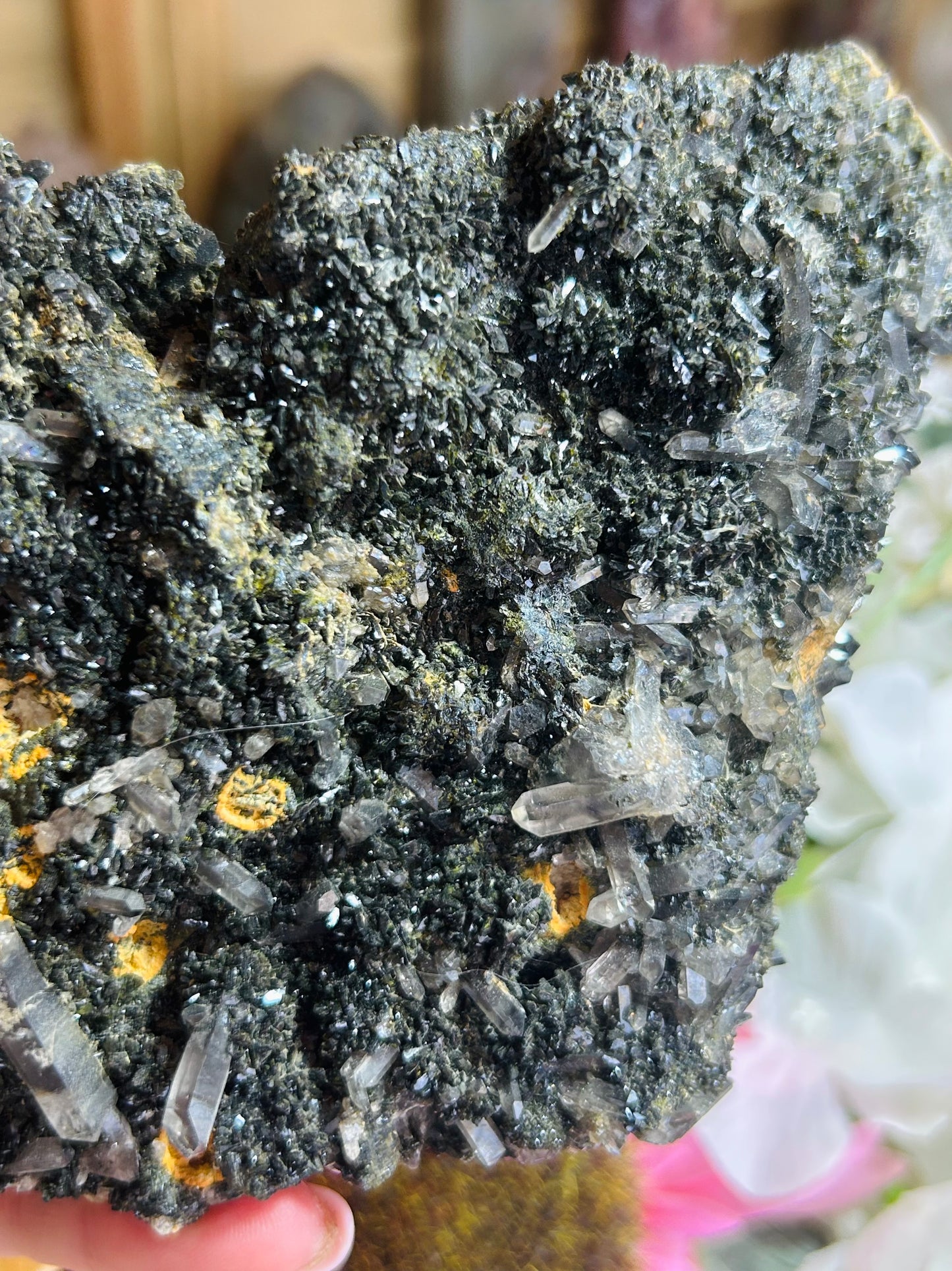 Forest epidote specimen