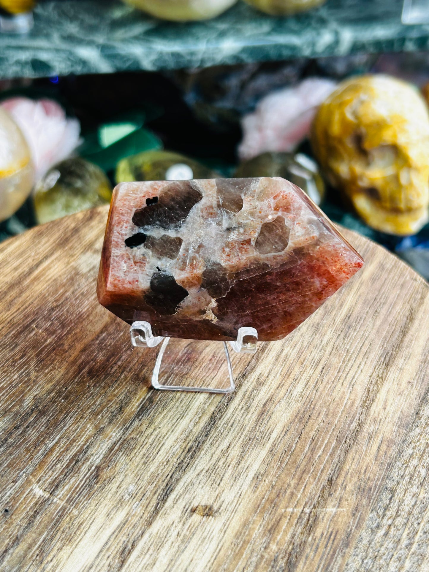 Sunstone with smoky quartz Freeform