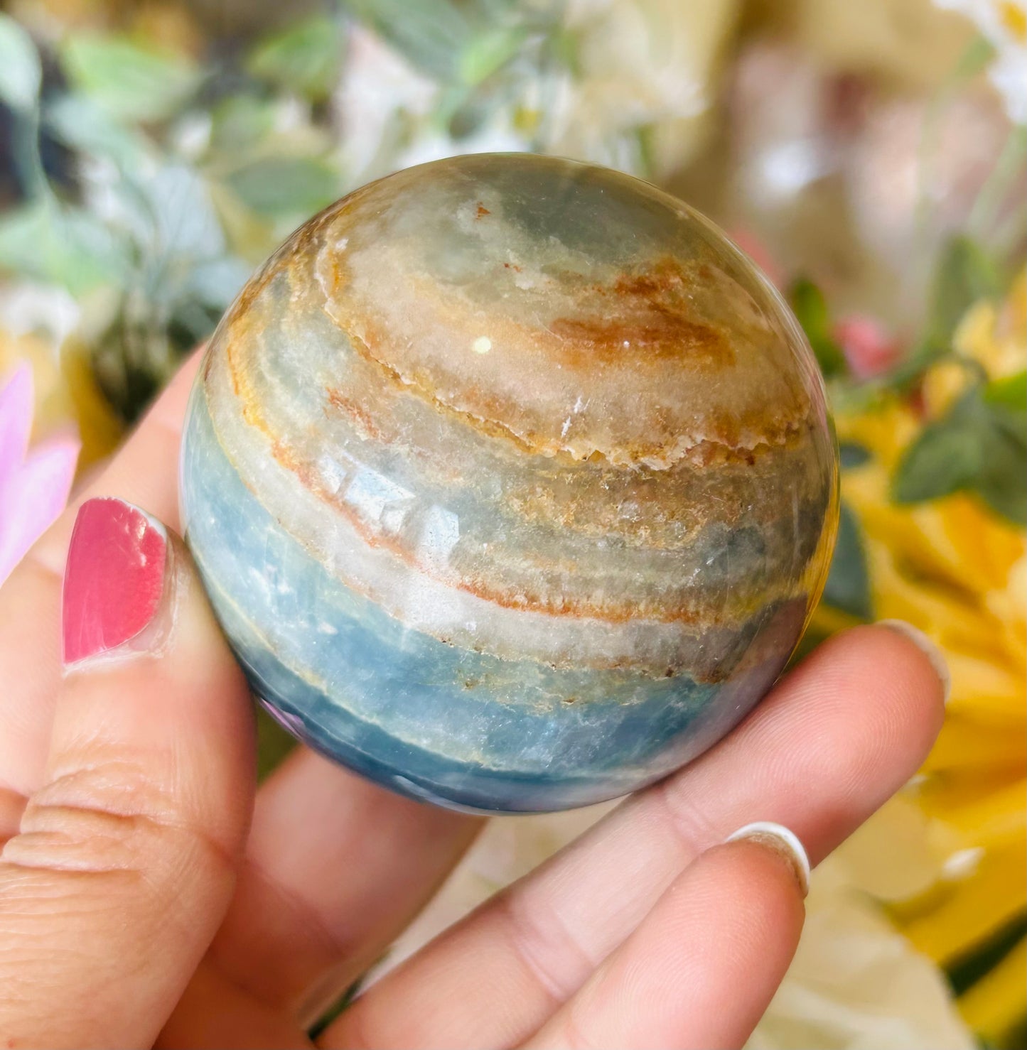 Blue onyx sphere