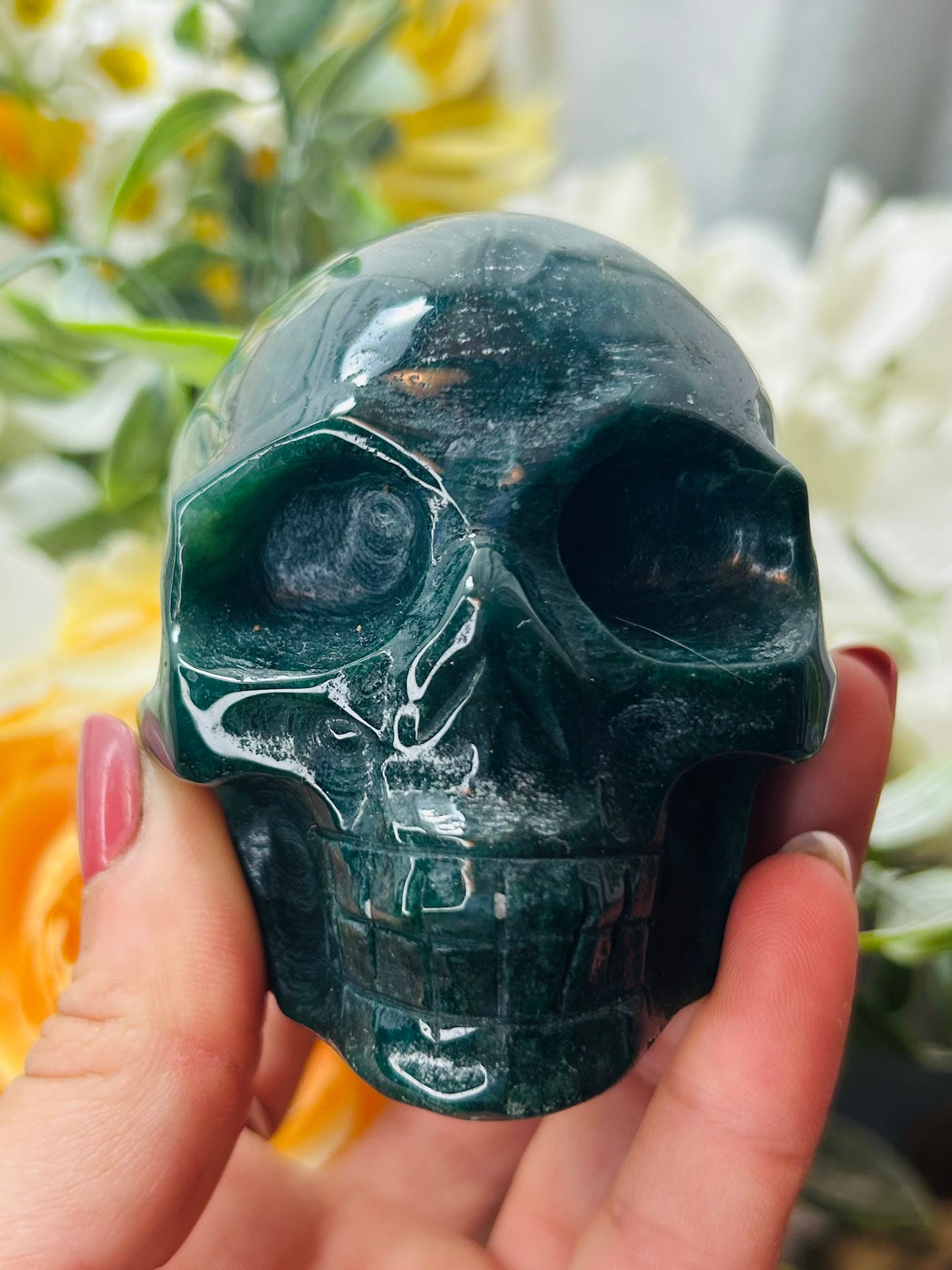 Ocean jasper skull