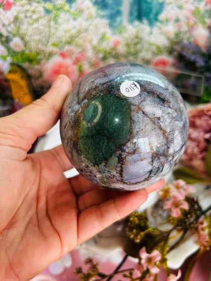 Ocean jasper sphere