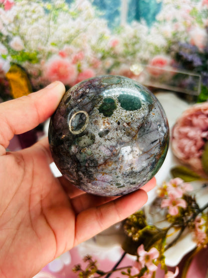Ocean jasper sphere