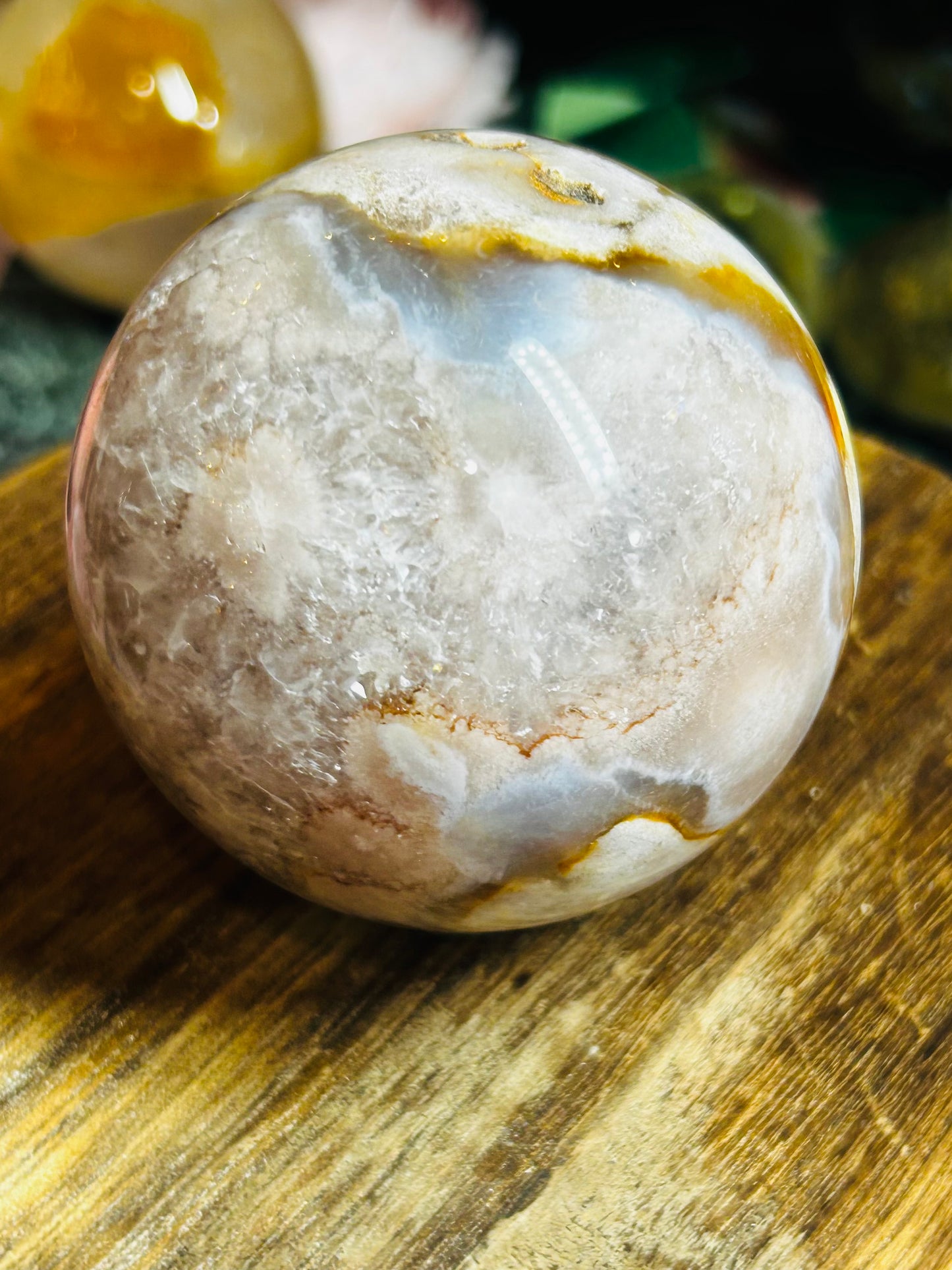 Pink amethyst sphere