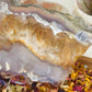 Fluorite with pyrite slab