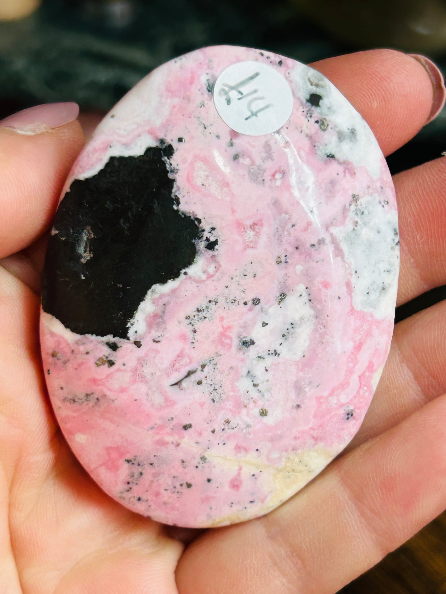 Peruvian Rhodonite palmstone