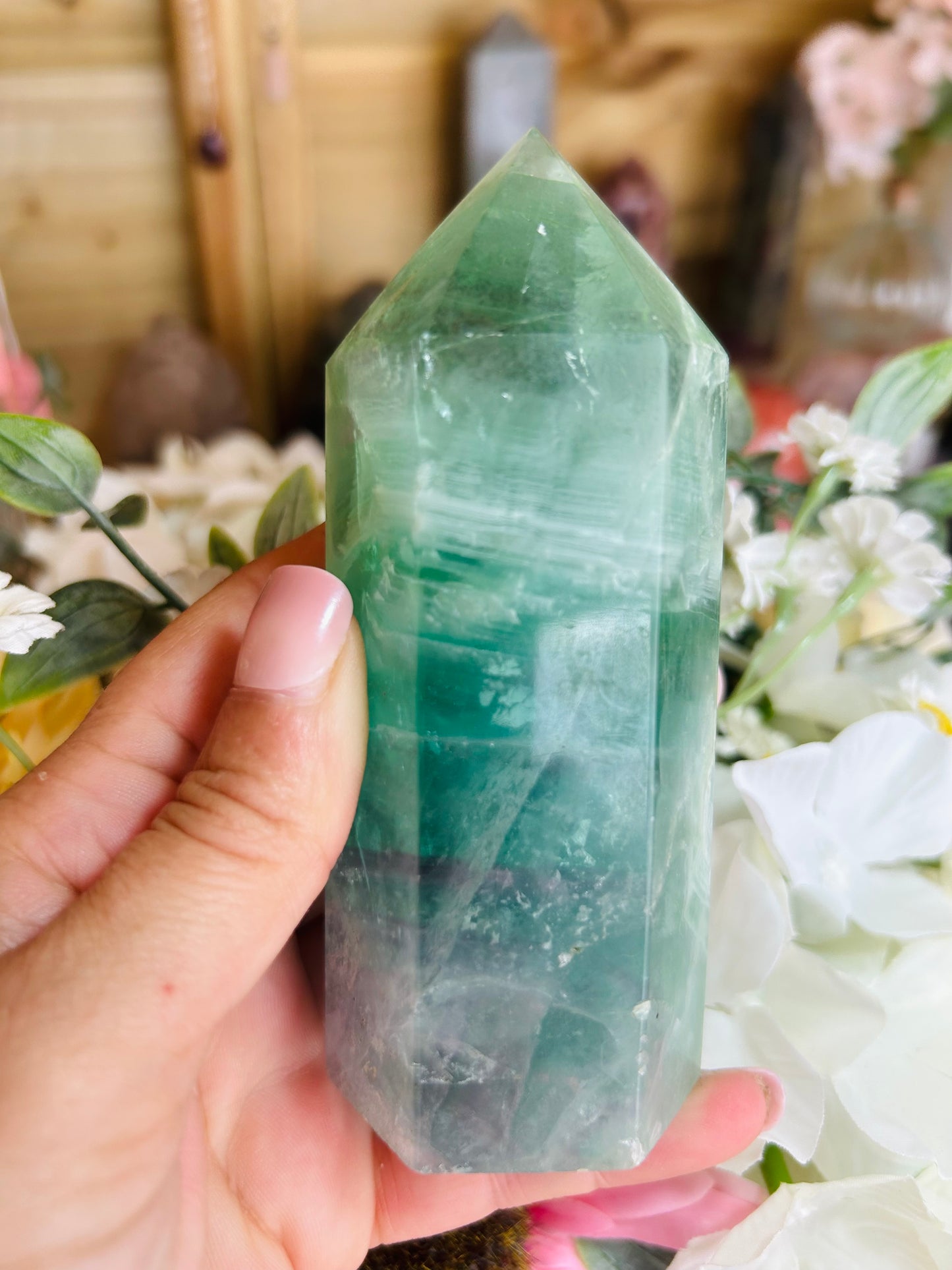 Green fluroite tower