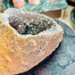 Amethyst with rutile cave
