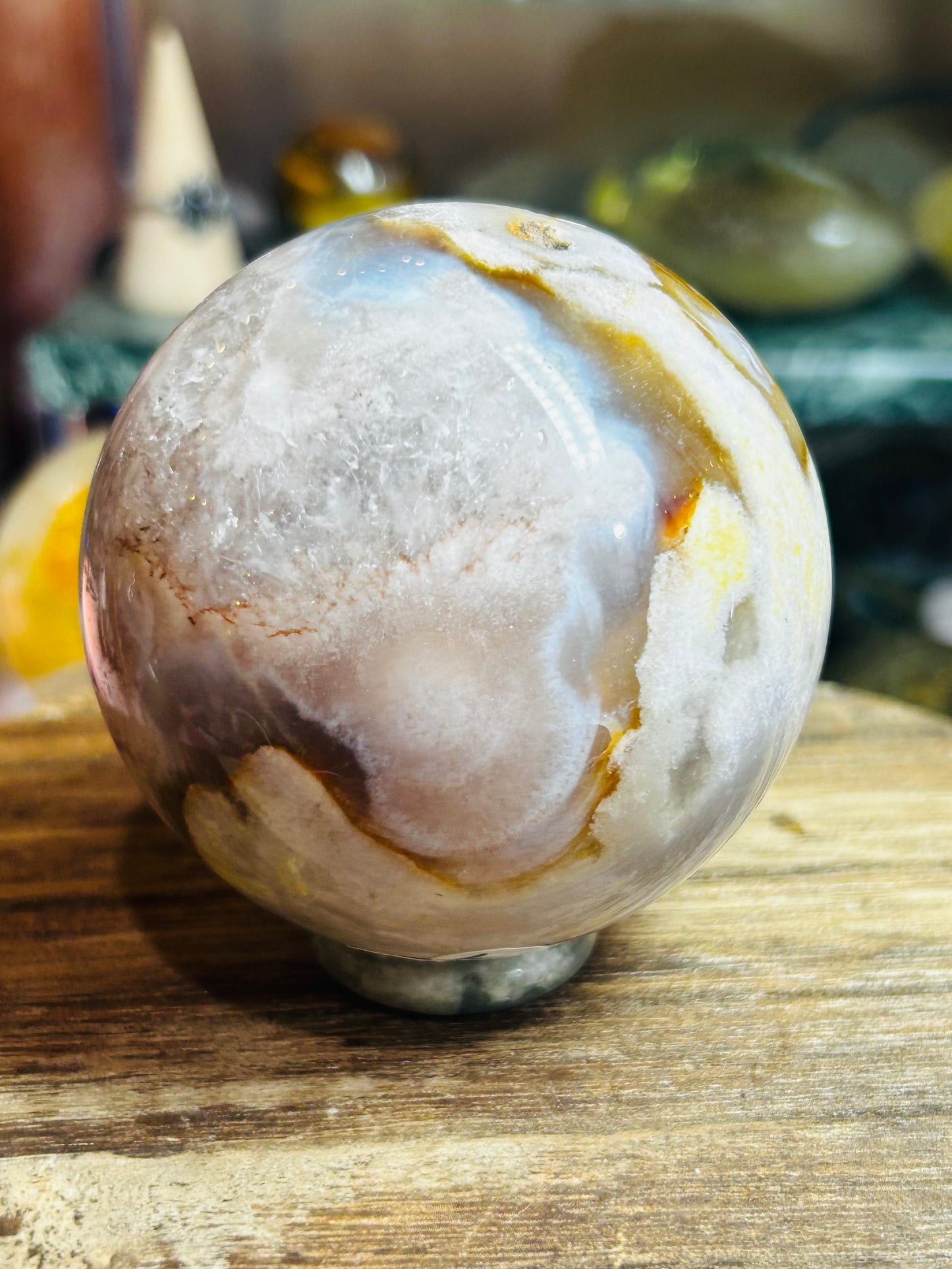 Pink amethyst sphere