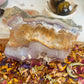 Fluorite with pyrite slab