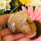 Flower agate with carnelian skull