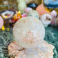 Flower agate sphere