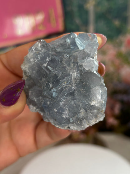Blue celestite raw