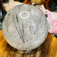 Black tourmaline in quartz sphere